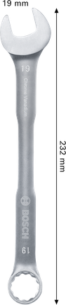 Kunci kombinasi Bosch 19 mm krom vanadium.